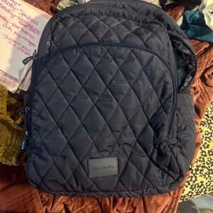 Vera Bradley Navy Quilted Pack with Floral Lining